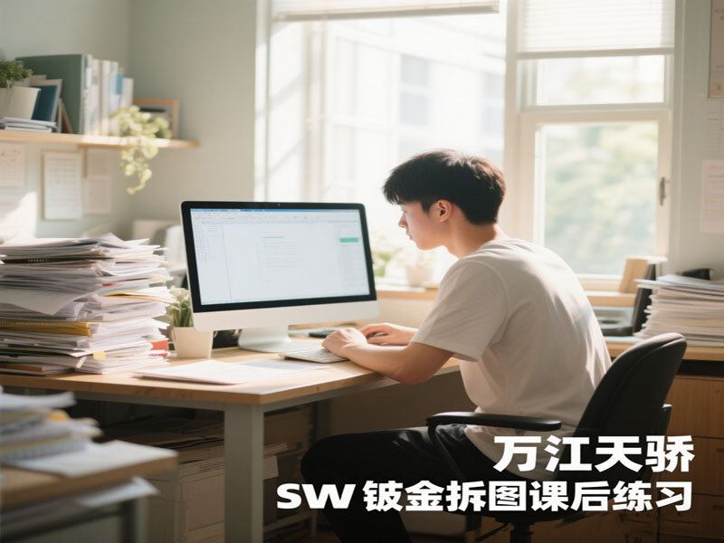 东莞万江天骄职校SW钣金拆图课后练习 
