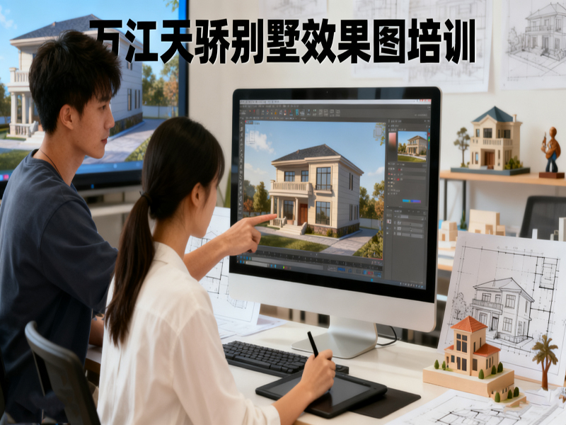 东莞万江天骄职校别墅效果图培训