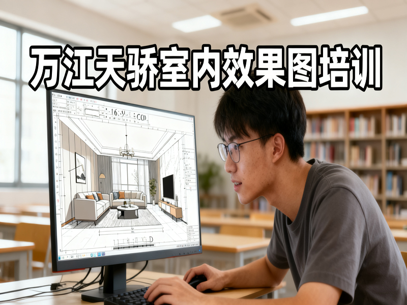 东莞万江天骄职校别墅效果图培训 