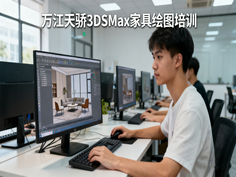 东莞万江天骄职校3DSMax家具绘图培训 