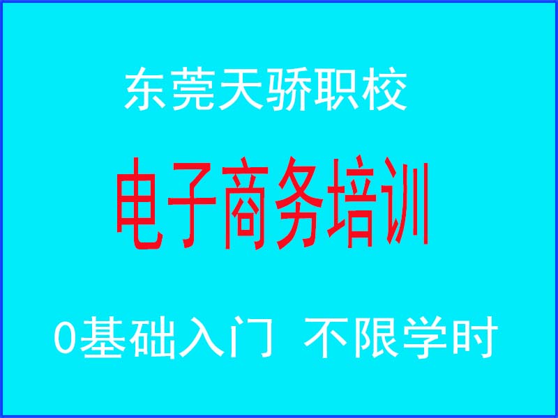 东莞万江天骄电脑培训学校电子商务培训