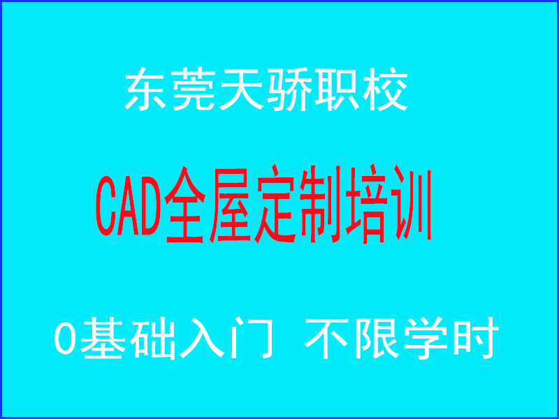 东莞万江天骄职校CAD全屋定制培训